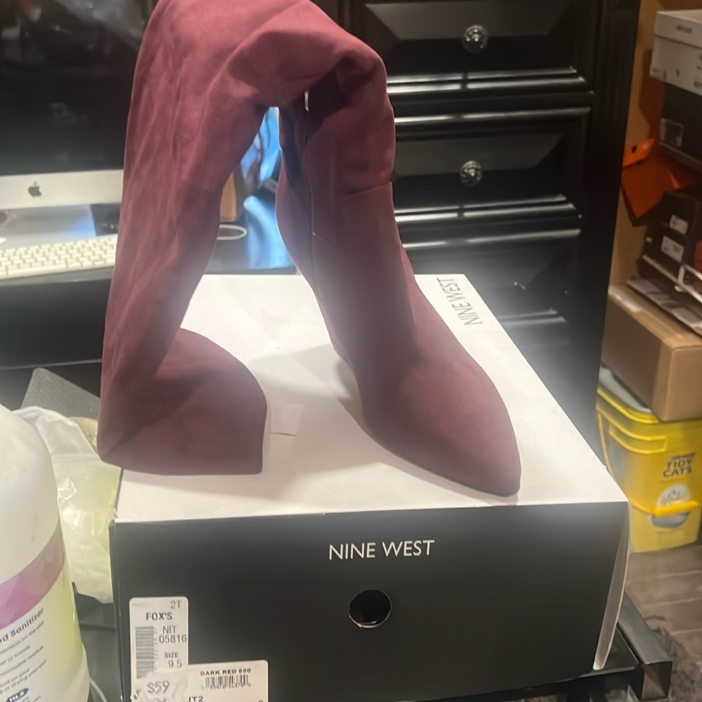 Nine West Tall Burgundy Boots